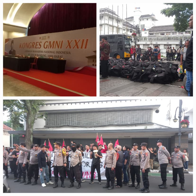 Demo di depan Gedung Merdeka