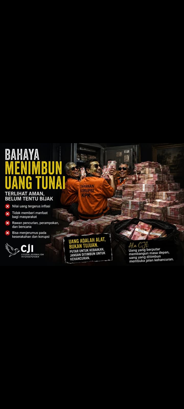 MENIMBUN UANG TUNAI, BERBAHAYA !