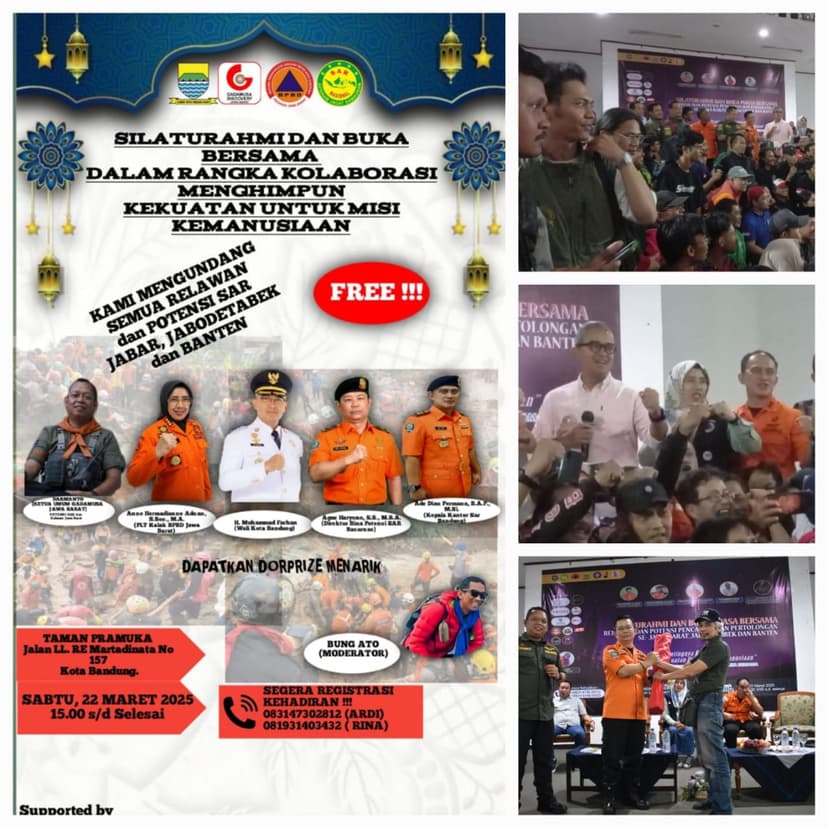 Kang Farhan Walikota Bandung membuka acara SILATURAHMI & Buka Bersama Relawan Bencana