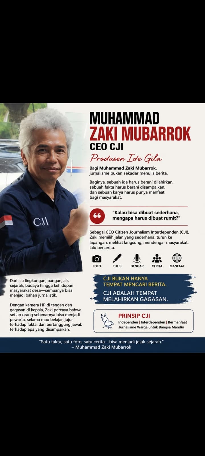 MUHAMMAD ZAKI MUBARROK : CEO CJI 