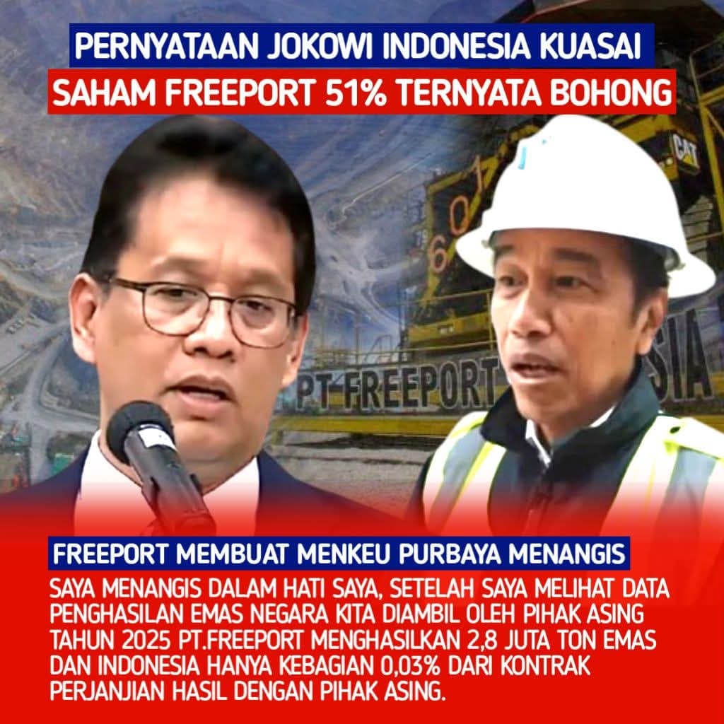 IBU PERTIWI MURKA : " 2,8 JUTA EMAS FREEPORT UNTUK AMERIKA SERIKAT "