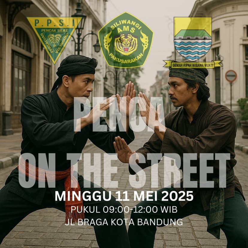 Gelaran " Penca Silat " di Braga Kota Bandung