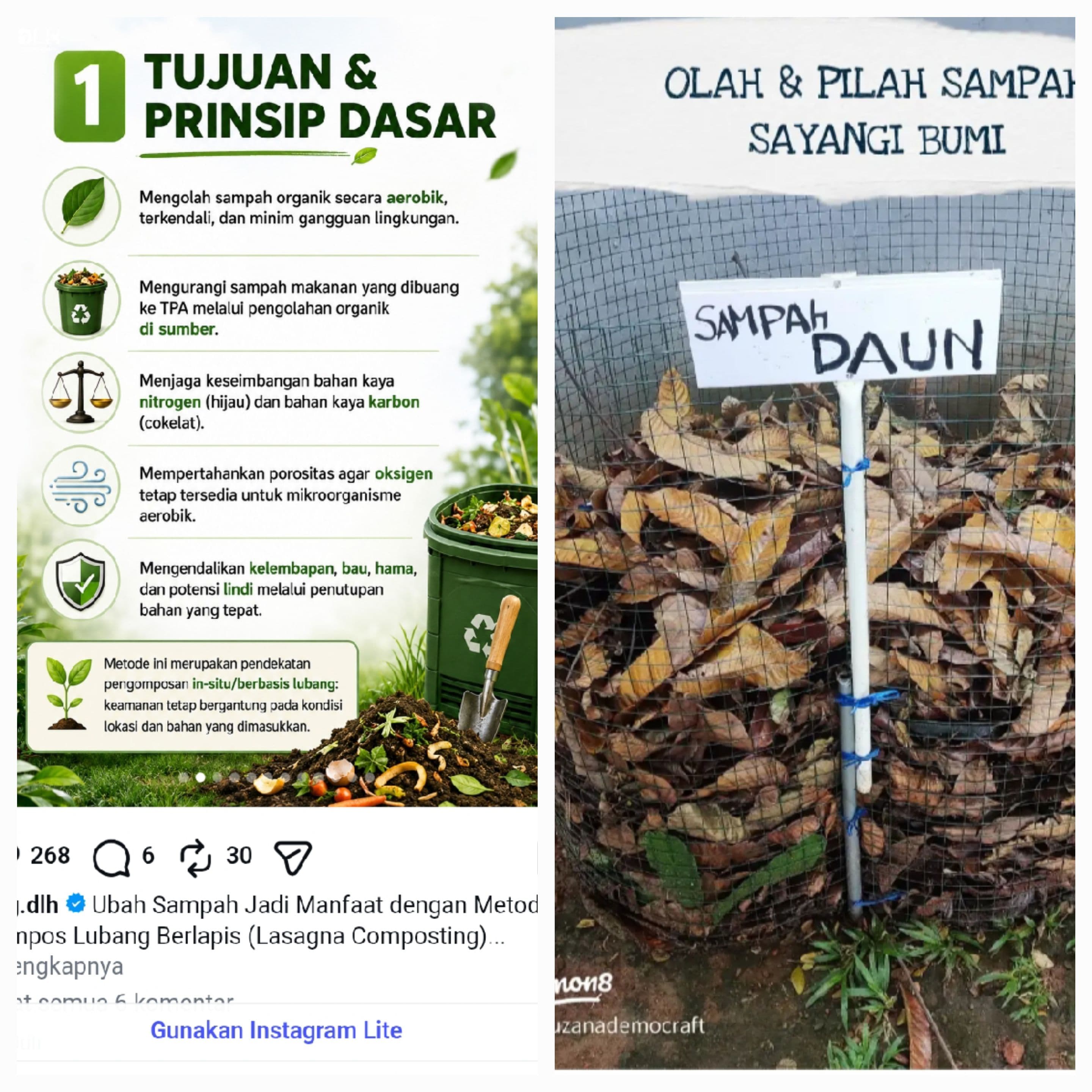 MENGOLAH SAMPAH " DAUN " DAN " RUMPUT " KEBON