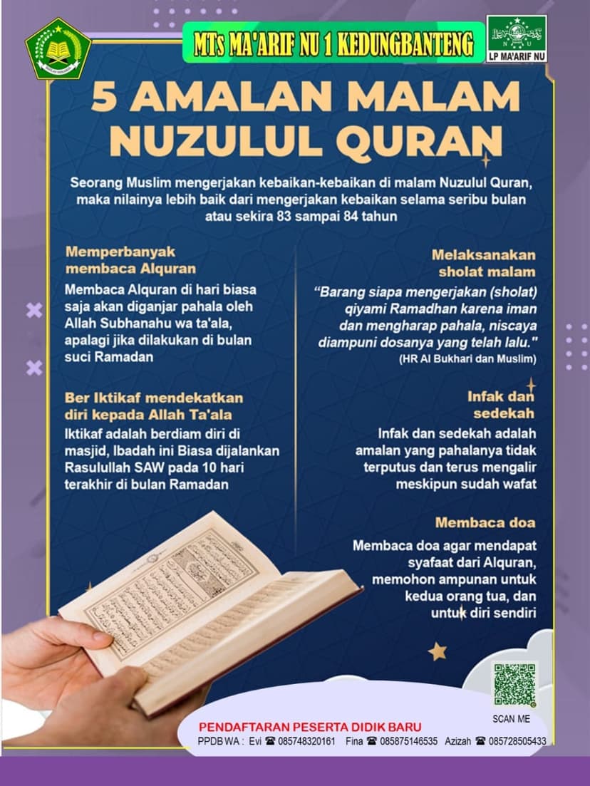 Nuzulul Qur^an : 17 Romadhoon 1446 Hijriyyah