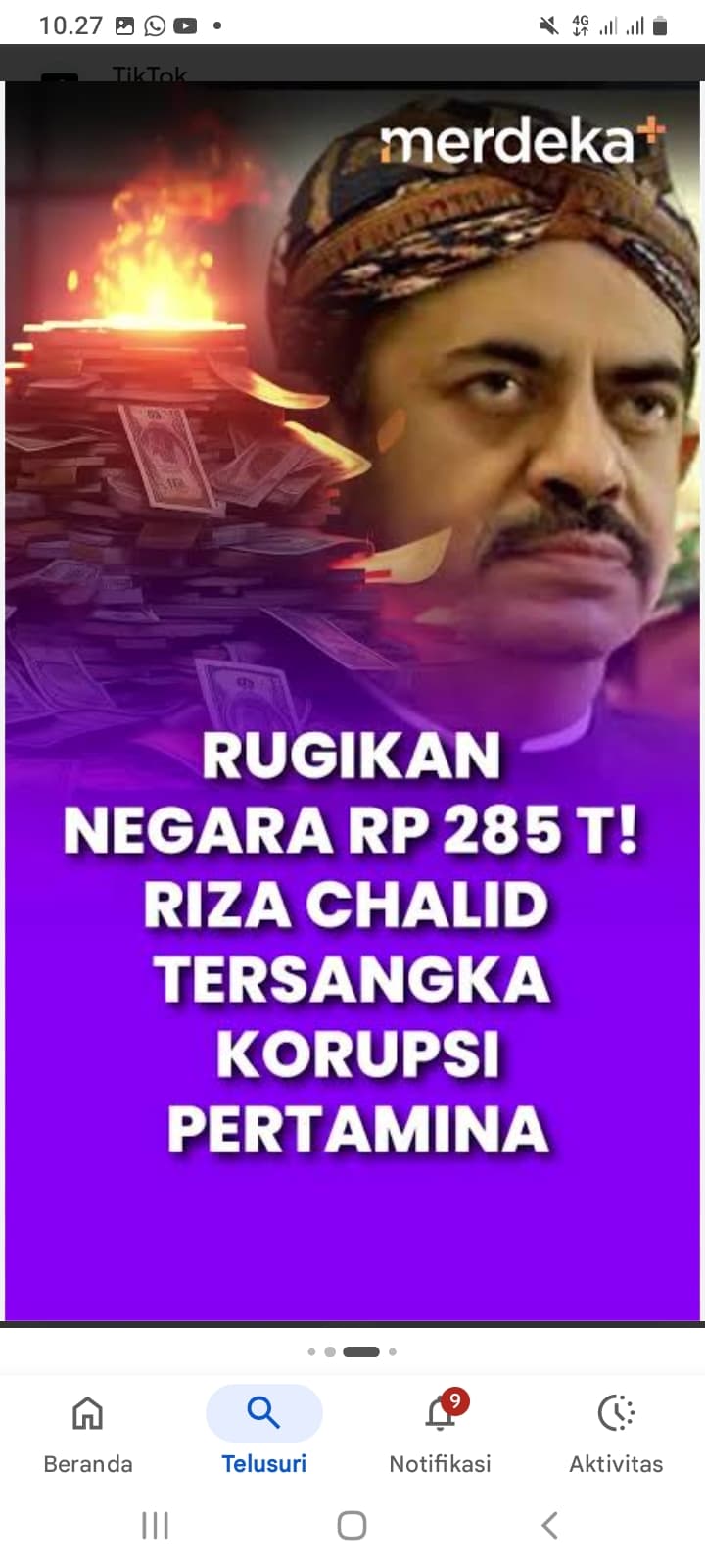 SATU PENGKHIANAT JEBOL RP 285 TRILIUN